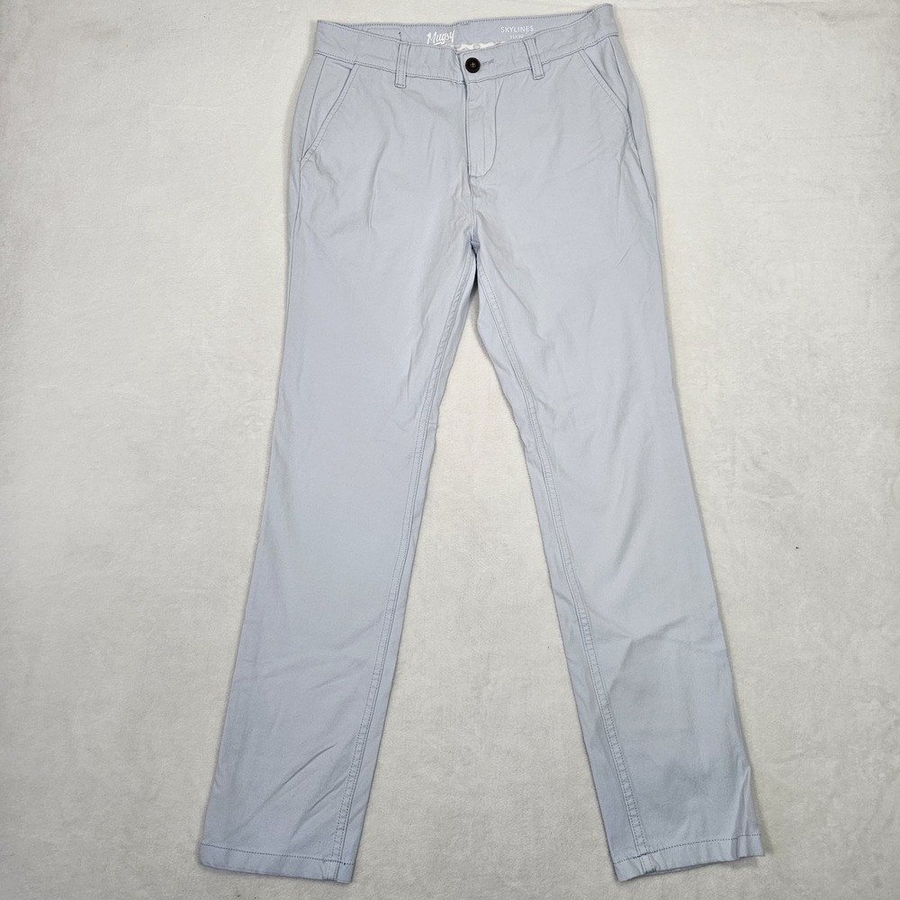 Mugsy Skylines Mens Pants 30x30 Light Blue Chino K6PNSK‎ Stretch Comfortable